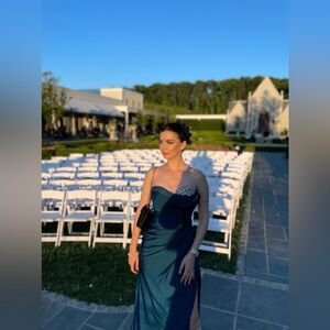 Portia and Scarlett Teal One-Shoulder Dress